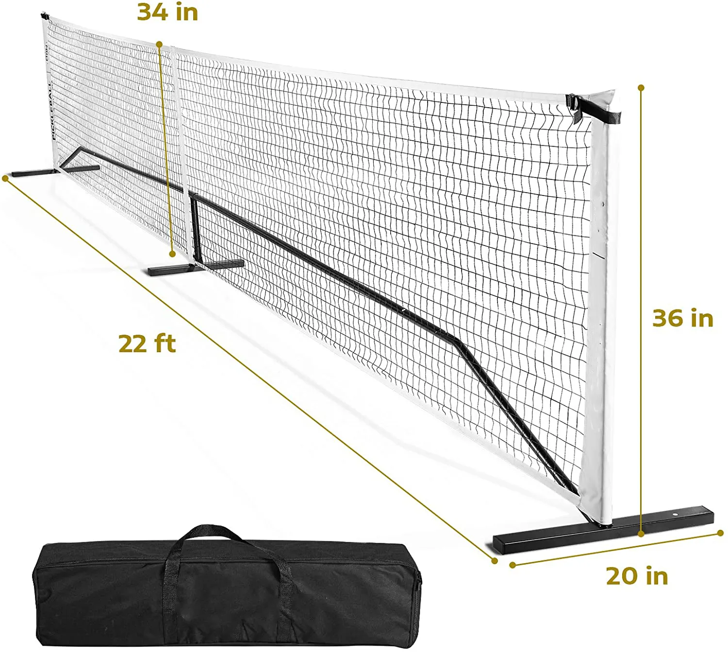 Pickleball Pros Portable Pickleball Net TOURNAMENT